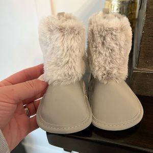 3 month furry boots